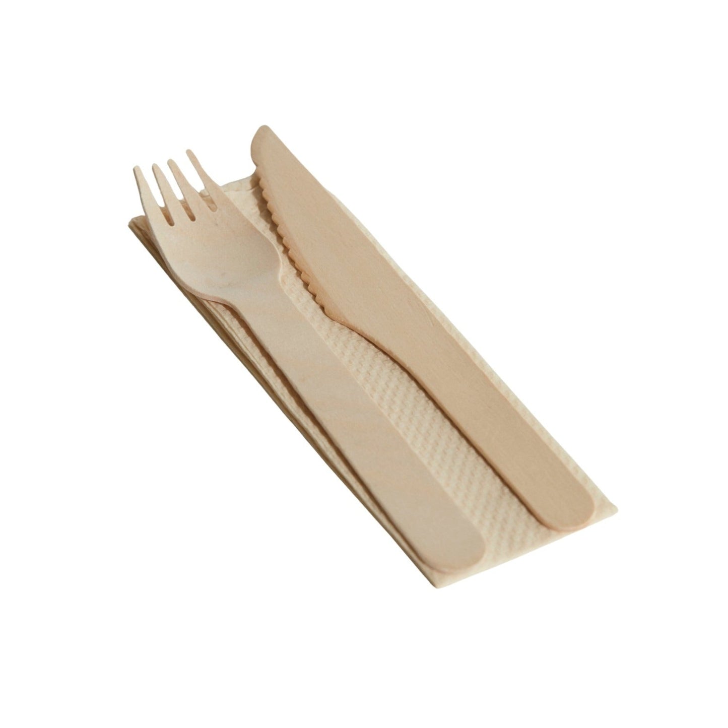 Wooden Fork / Knife & Napkin 400's