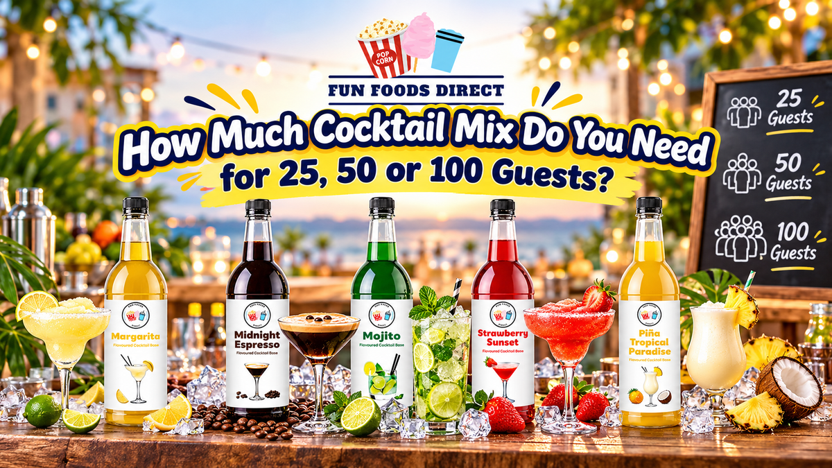 How Much Cocktail Mix Do You Need for 25, 50 or 100 Guests?