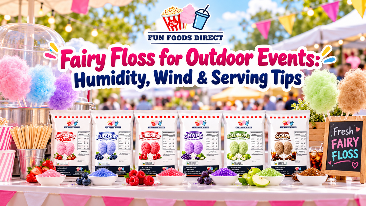 Fairy Floss for Outdoor Events: Humidity, Wind & Serving Tips