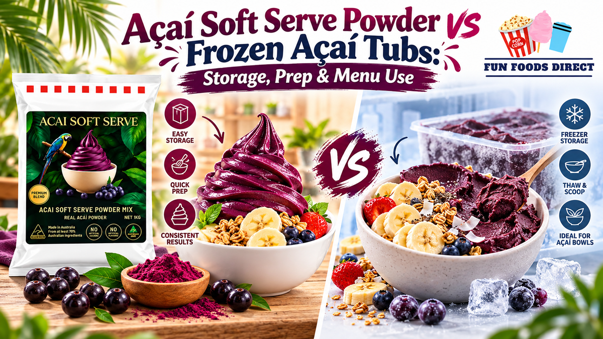 Açaí Soft Serve Powder vs Frozen Açaí Tubs: Storage, Prep & Menu Use