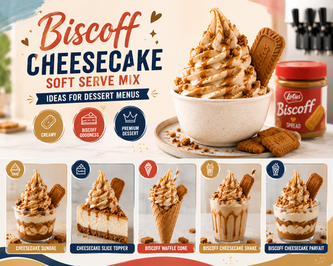 Biscoff Cheesecake Soft Serve Mix Ideas For Dessert Menus