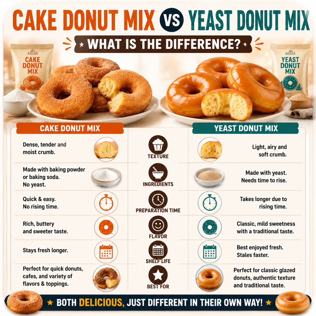 Cake Donut Mix vs Yeast Donut Mix: What Is The Difference?