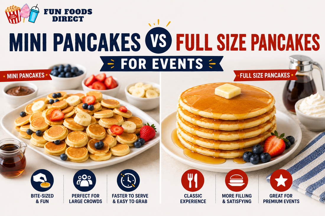 Mini Pancakes vs Full Size Pancakes For Events