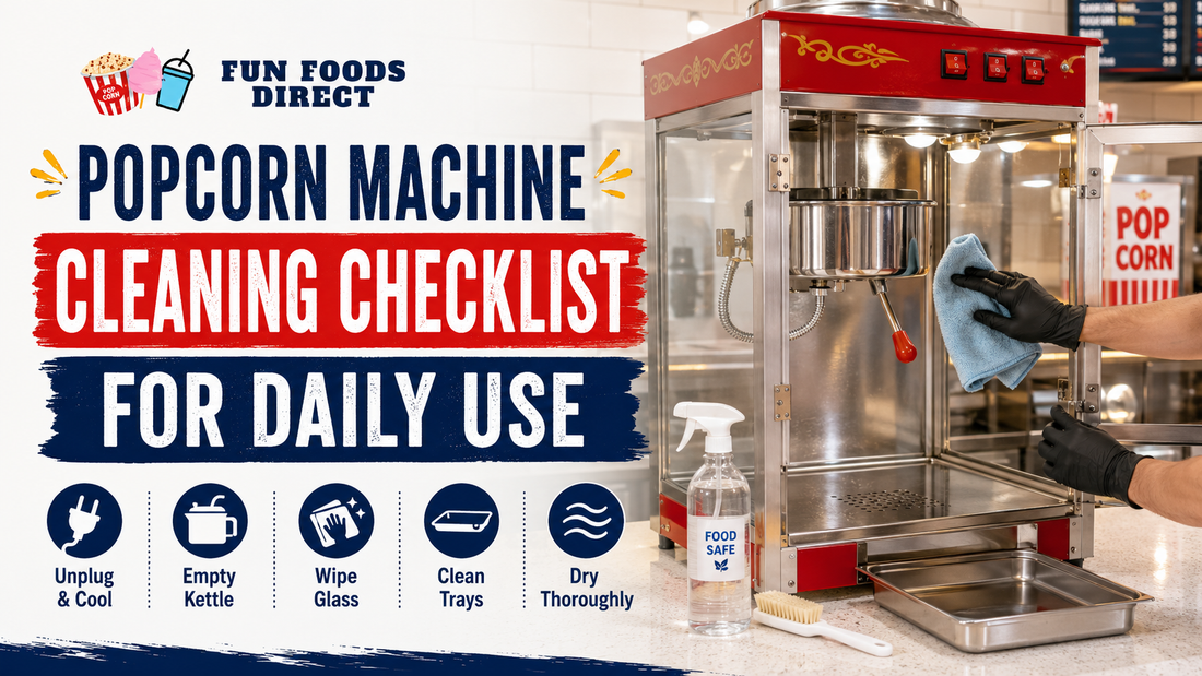 Popcorn Machine Cleaning Checklist for Daily Use