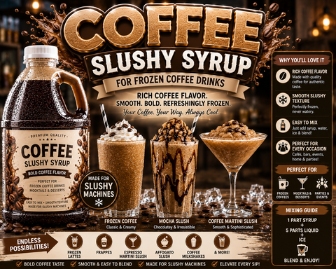 Coffee Slushy Syrup For Frozen Coffee Drinks