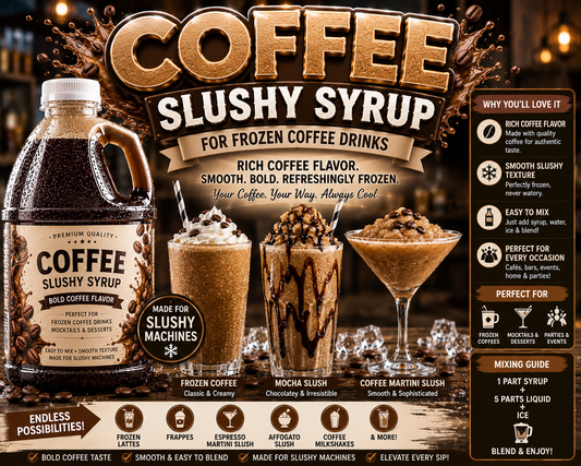 Coffee Slushy Syrup For Frozen Coffee Drinks