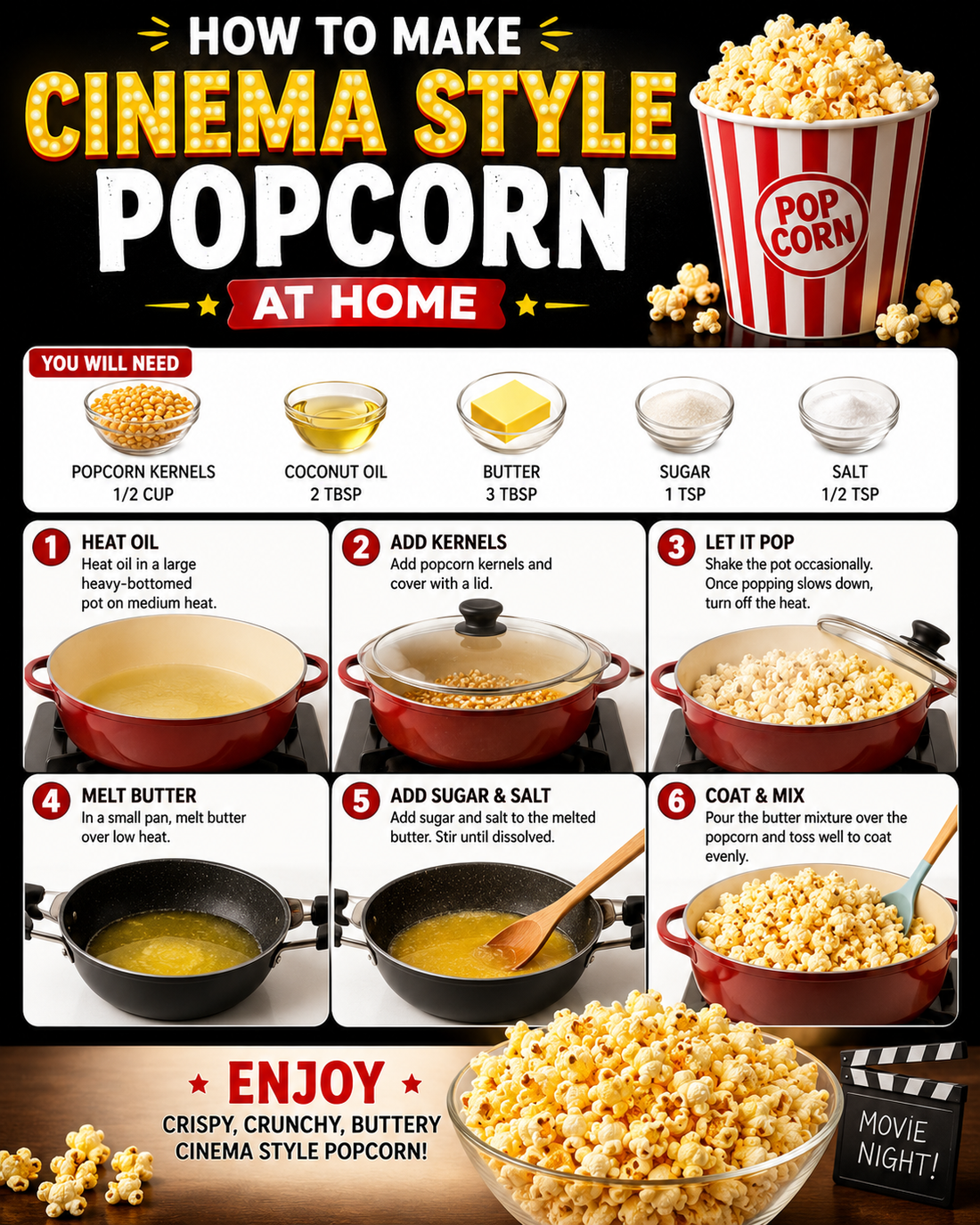 How To Make Cinema Style Popcorn At Home