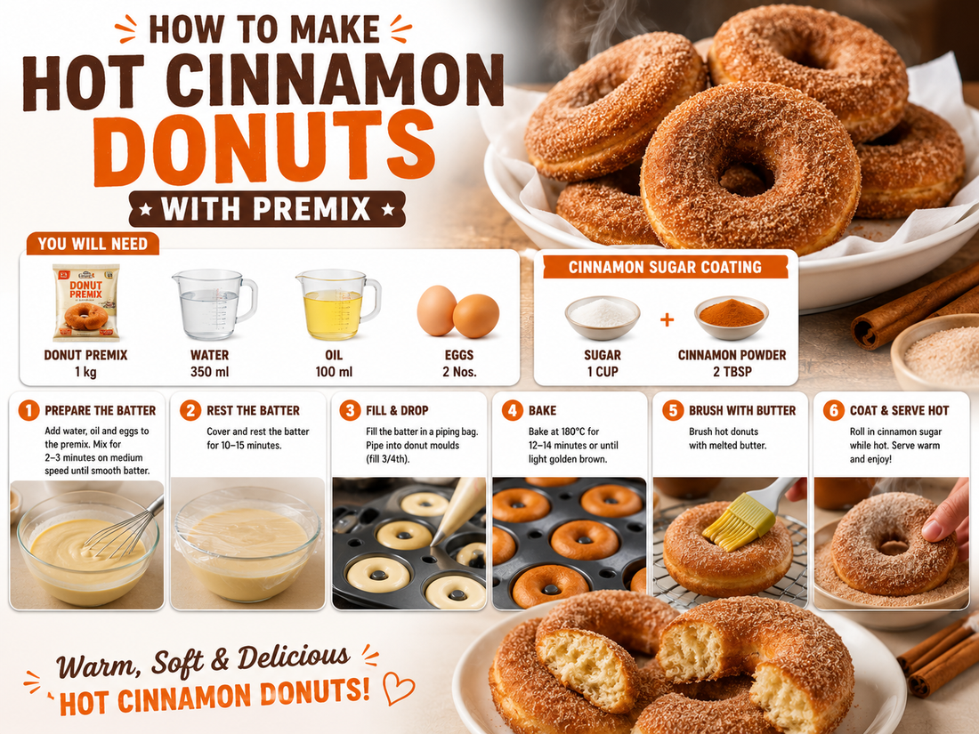 How To Make Hot Cinnamon Donuts With Premix