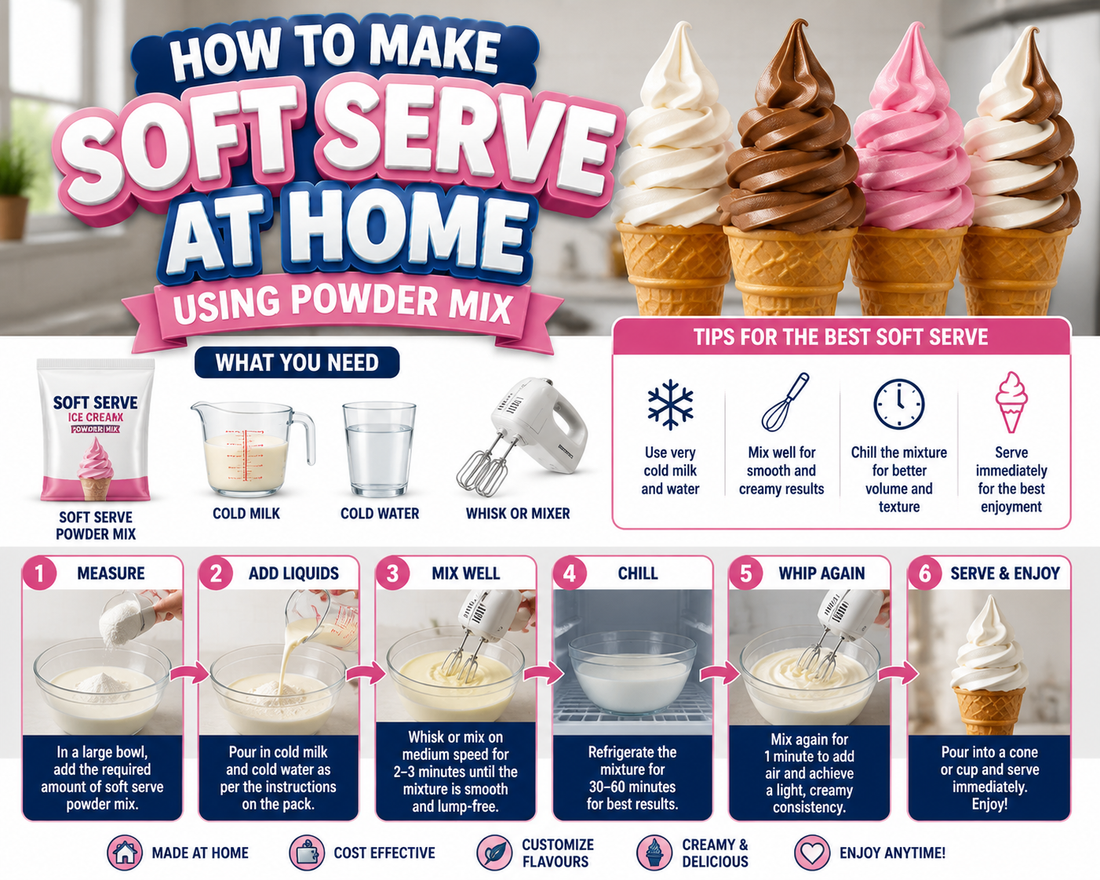 How To Make Soft Serve At Home Using Powder Mix