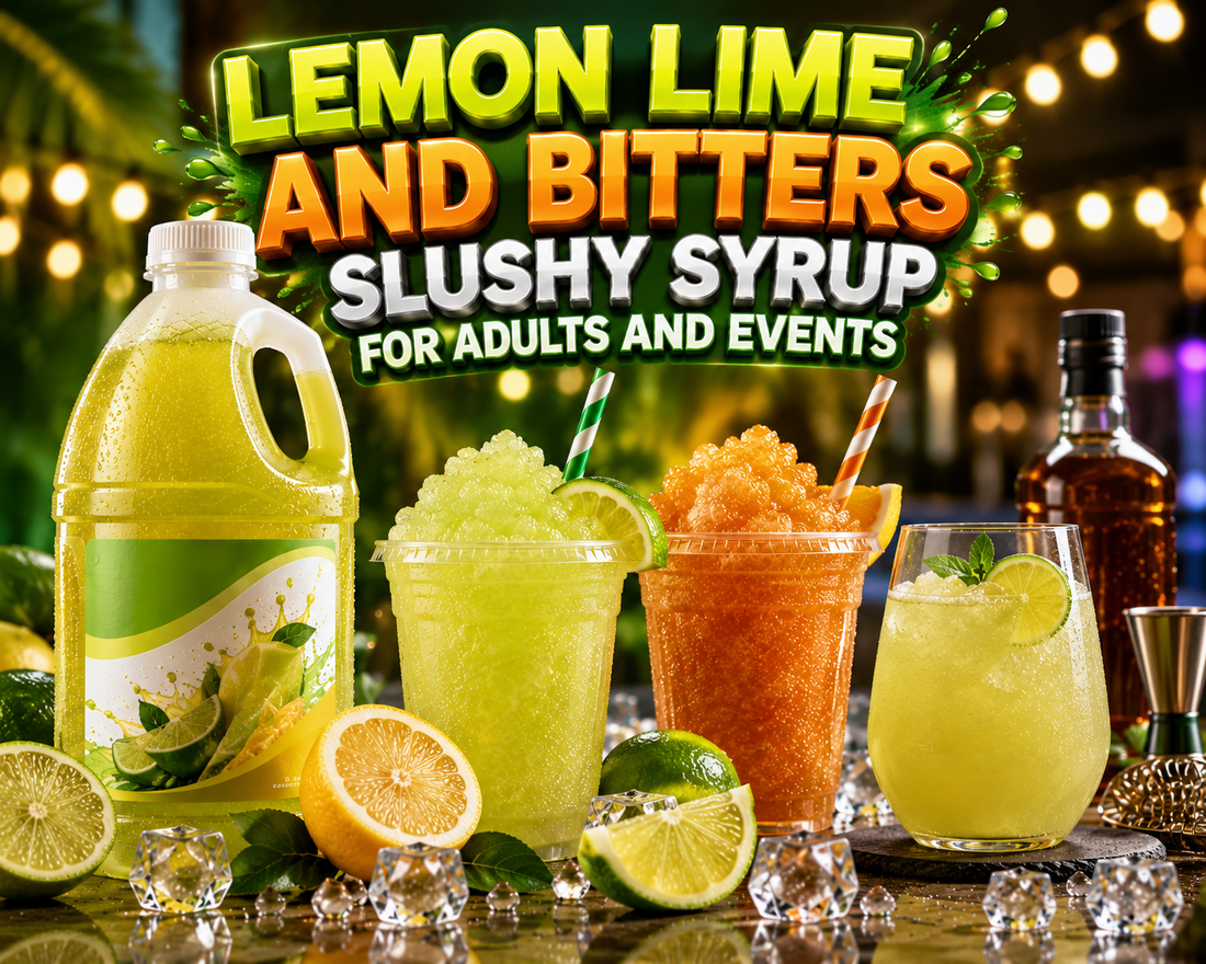 Lemon Lime And Bitters Slushy Syrup For Adults And Events