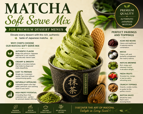 Matcha Soft Serve Mix For Premium Dessert Menus