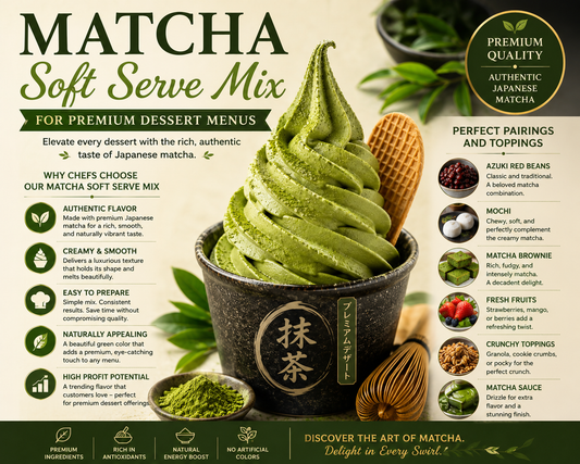 Matcha Soft Serve Mix For Premium Dessert Menus