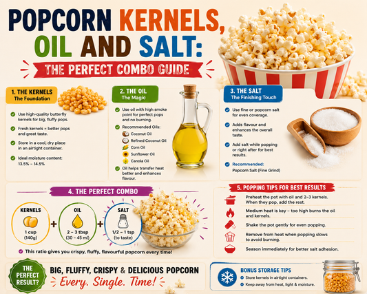 Popcorn Kernels, Oil And Salt: The Perfect Combo Guide