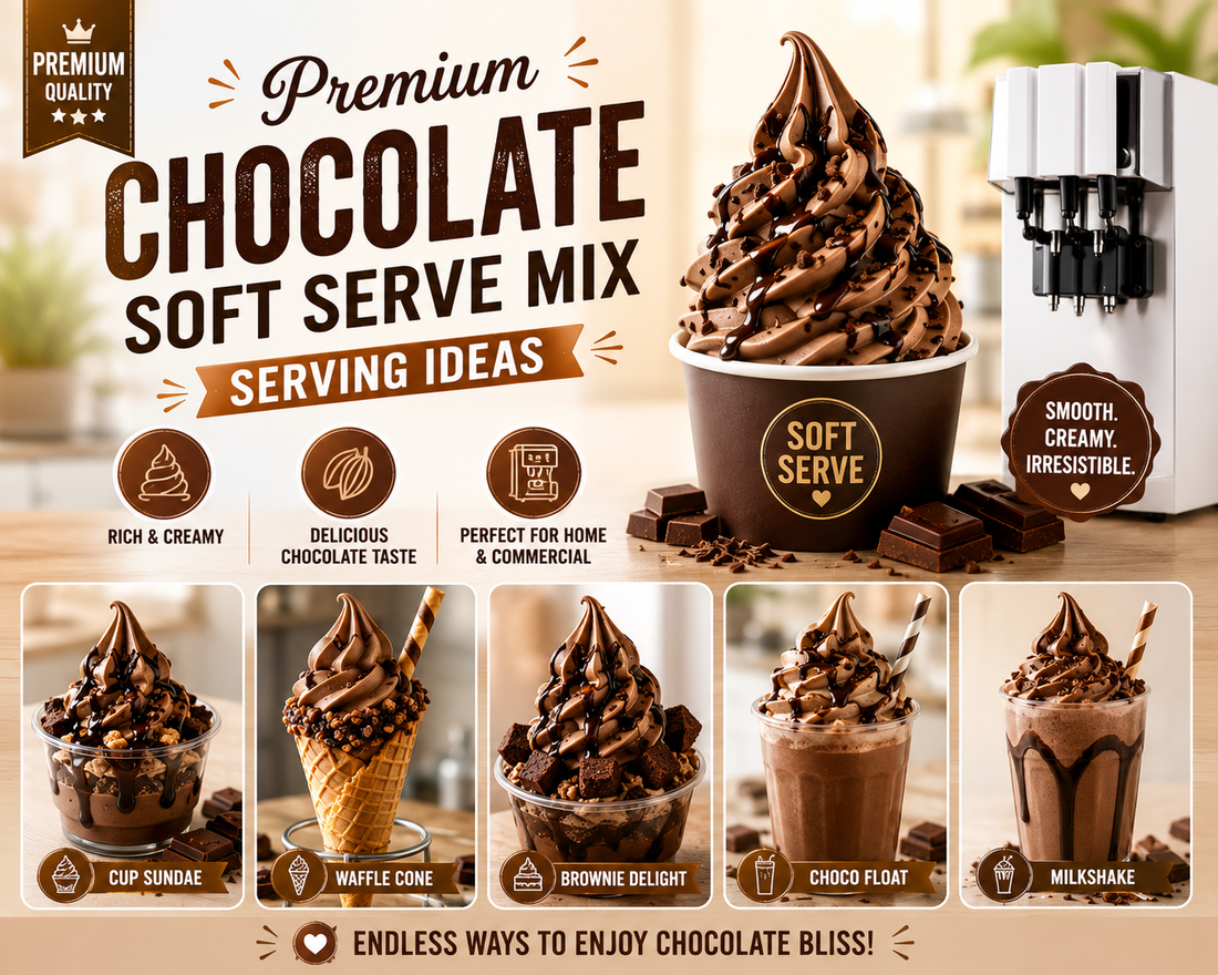 Premium Chocolate Soft Serve Mix Serving Ideas