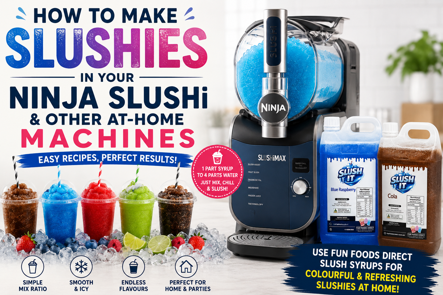 How to Make Slushies in Ninja SLUSHi & At-Home Machines – Fun Foods Direct