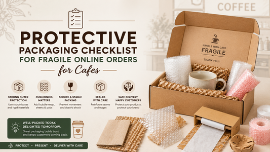 Learn how to safely ship fragile online orders for cafés with our protective packaging checklist. Discover best practices using bubble wrap, kraft paper, and cushioning materials to reduce transit damage.