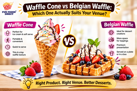 Waffle Cone vs Belgian Waffle: Which Suits Your Venue?
