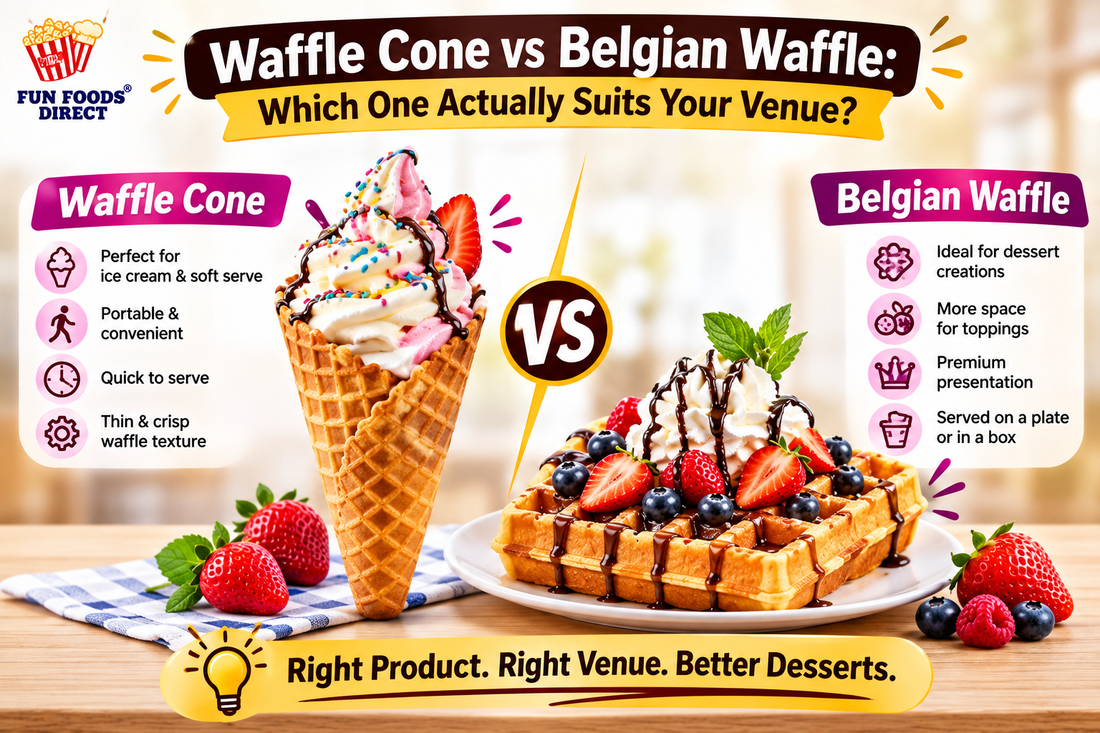 Waffle Cone vs Belgian Waffle: Which Suits Your Venue?