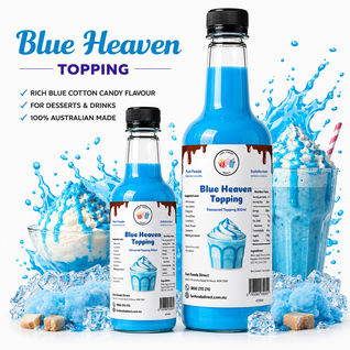 Blue Heaven Milkshake Syrup & Dessert Topping for Thickshakes, Sundaes & Drinks