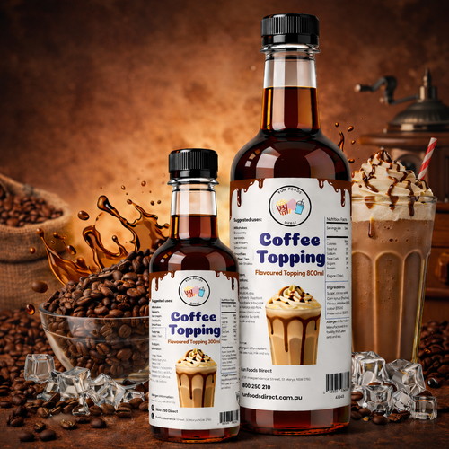 Coffee Milkshake Syrup & Dessert Topping for Thickshakes, Sundaes & Drinks