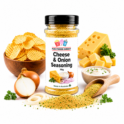Cheese & Onion Seasoning 70g | Savoury Flavour Boost for Chips, Popcorn & Snacks