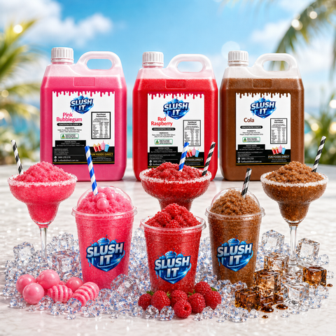 Best Sellers Slushy Bundle Pack – Pink Bubblegum, Red Raspberry & Cola Variety Pack