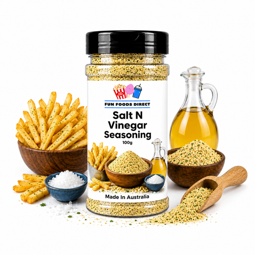 Salt N Vinegar Seasoning 100g | Tangy Flavour Boost for Chips, Popcorn & Snacks