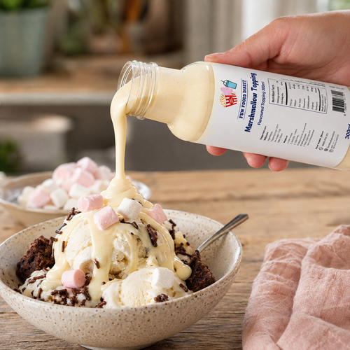 Marshmallow Premium Milkshake Syrup & Dessert Topping for Thickshakes, Sundaes & Drinks