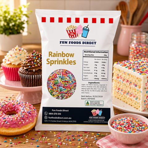 Rainbow Topping Jimmies Sprinkles 1KG