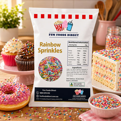 Natural Rainbow Topping Jimmies Sprinkles