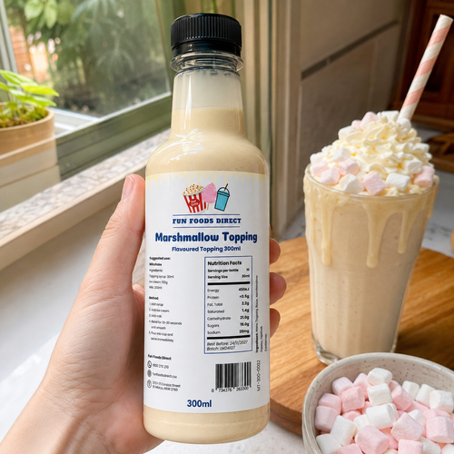 Marshmallow Premium Milkshake Syrup & Dessert Topping for Thickshakes, Sundaes & Drinks