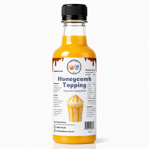 Honeycomb Milkshake Syrup & Dessert Topping for Thickshakes, Sundaes & Drinks