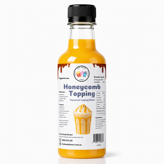 Honeycomb Milkshake Syrup & Dessert Topping for Thickshakes, Sundaes & Drinks