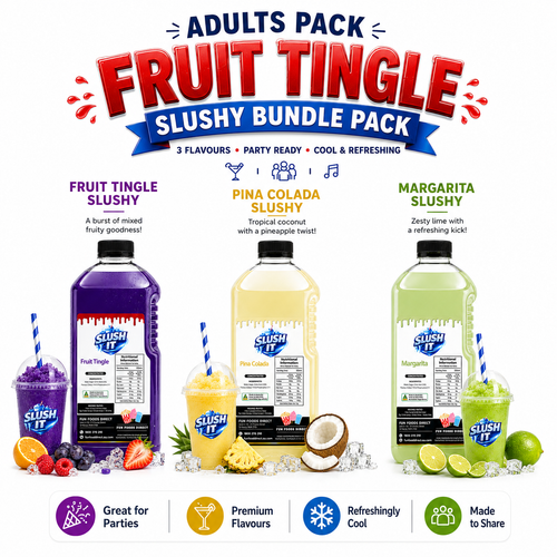 Adults Slushy Bundle Pack – Fruit Tingle, Piña Colada & Margarita Variety Pack