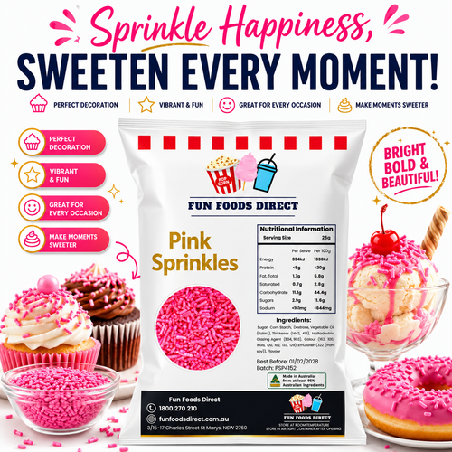 Pink Topping Jimmies Sprinkles