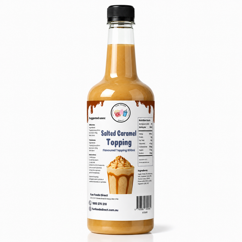 Salted Caramel Milkshake Syrup & Dessert Topping for Thickshakes, Sundaes & Drinks