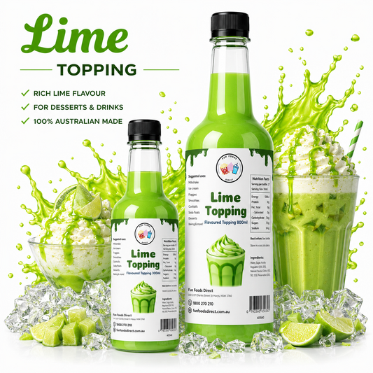 Lime Milkshake Syrup & Dessert Topping for Thickshakes, Sundaes & Drinks