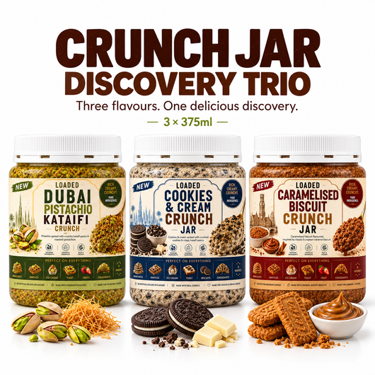 Crunch Jar Discovery Trio – 3 × 375ml Dessert Spread Bundle