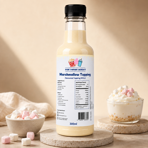 Marshmallow Premium Milkshake Syrup & Dessert Topping for Thickshakes, Sundaes & Drinks