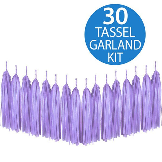 Tassel Garland Tissue Paper Lavender Lilac