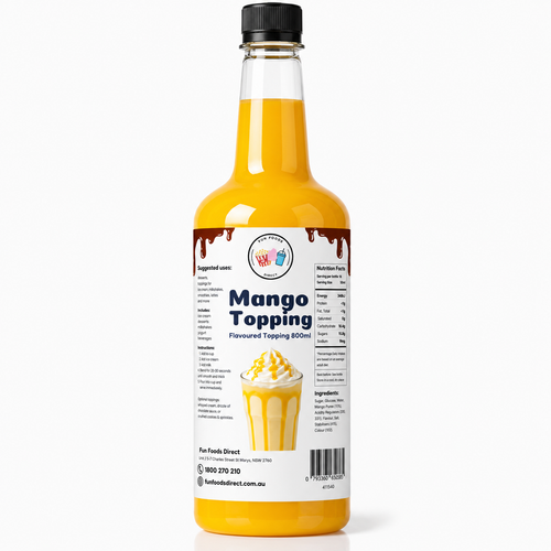 Mango Milkshake Syrup & Dessert Topping for Thickshakes, Sundaes & Drinks