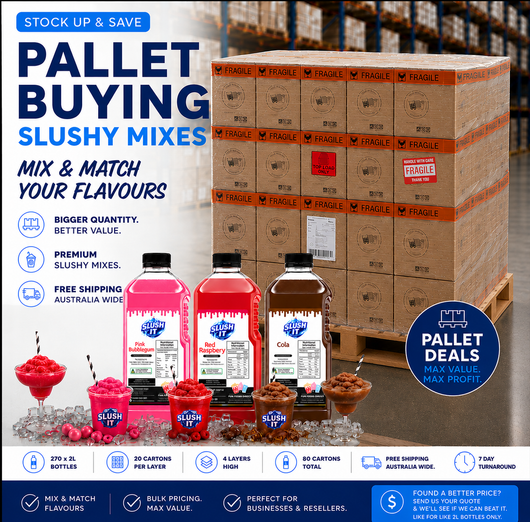 2L Slushy Syrup Half Pallet Buy – 240 Bottles (Mix & Match Flavours)