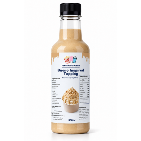 Bueno Premium Inspired Milkshake Syrup & Dessert Topping for Thickshakes, Sundaes & Drinks