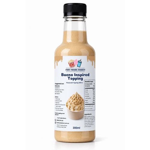 Bueno Premium Inspired Milkshake Syrup & Dessert Topping for Thickshakes, Sundaes & Drinks