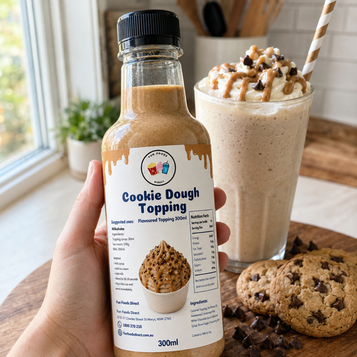 Cookie Dough Premium Milkshake Syrup & Dessert Topping for Thickshakes, Sundaes & Drinks