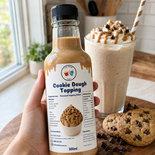 Cookie Dough Premium Milkshake Syrup & Dessert Topping for Thickshakes, Sundaes & Drinks