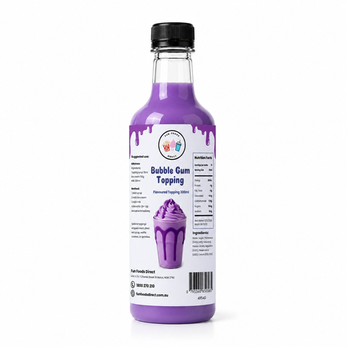 Bubble Gum Milkshake Syrup & Dessert Topping for Thickshakes, Sundaes & Drinks