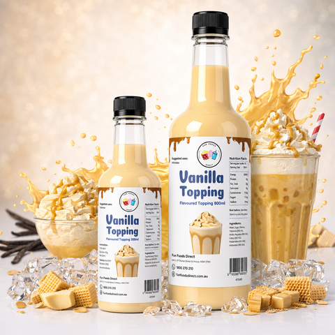 Vanilla Milkshake Syrup & Dessert Topping for Thickshakes, Sundaes & Drinks