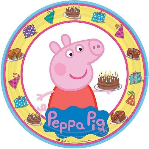 Peppa Pig 23cm Round Plates