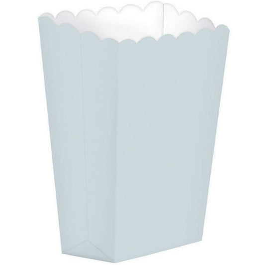 Popcorn Favor Boxes Small Silver